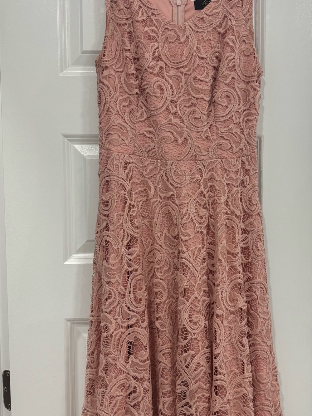 Sleeveless Lace Skirt in Dusty Rose Size Small